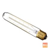 Kingso Vintage Edison Bulbs - 40W Tubular - Nostalgic Filament - Incandescent - Antique - Dimmable - Light Bulb for Home Fixtures - E27 Base T30 110V