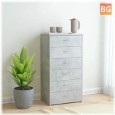 Sideboard with 6 Drawers - Gray 23.6