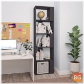 Chic Book Cabinet/Room Divider Gray 17.7