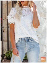 Half Collar Blouse with Lace