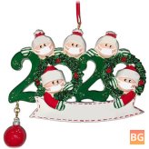 Personalized Christmas Tree - Ornament - Family Members - with Mask Gift