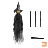 Light-Up Screaming Witches with Stakes - Halloween Outdoor Decor