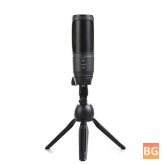 K2S USB Condenser Mic with Tripod for Recording, Streaming, and Online Classes