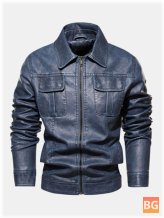 PU Leather Motorcycle Jackets for Men