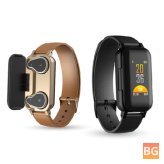 BT5.0 Smart Wireless Dual Headphone Wristband Heart Rate Monitor - Multi Sport Mode