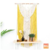 Woven Tapestry Shelf with Lace