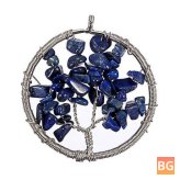 Round Necklace with Stone Tree of Life