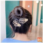 Women's Hair Accessories - Skeleton Claws Skull Hand Hair Clip Hairpin Pins