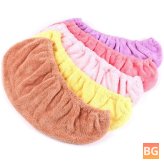 Coral Bath Towel with Quick Drying Hair Drying Cap - 53.8x38.8x8.8mm
