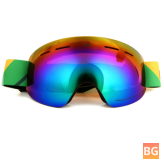 Snowboard Goggles with UV Protection and Motorcycle Mount