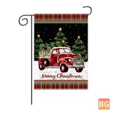 Red Christmas Tree with Gifts - Double Sided Winter Garden Flag