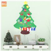 DIY Christmas Tree with Felt &real Tree Wreath - 100CM