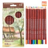 Bview 12-Color Charcoal Pastel Pencil Set