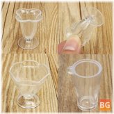Goblets with Soil - Mini Clear Cups with Translucent Plastic