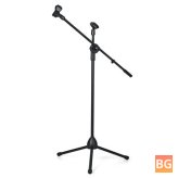 Microphone Stand for Boom Arm Height Adjustable with Tripod Base
