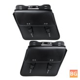 Saddlebags for Motorcycle - Black PU Leather