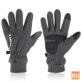 Windproof Ski Gloves with Full Finger Fleece