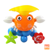 Baby Crab Windmills Bath Toy Faucet with Water Toy and Spray