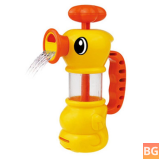 Children's Water Pump Manual Bath toy - Yellow Duck