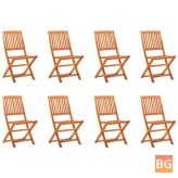 8-Piece Garden Chairs with Wood Frame