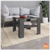 High Gloss Coffee Table - Gray 23.6