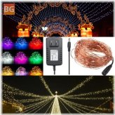 Copper Wire String Lights with 200 LEDs and IP67 Waterproofing for Xmas Party Decor