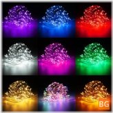 20M Waterproof LED Copper String Lights for Christmas Party Decor