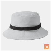 Bucket Hat with Automatic Buckle and Collapsible Neckband