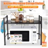 Stove Top Rack with Microwave - Simple