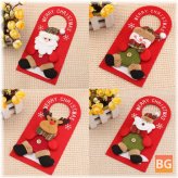 Elk Applique Style Christmas Decorating Santa Claus With Detailed Design Padded Hanger