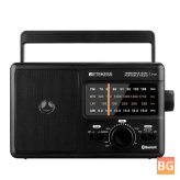 Retekes 4-Band Bluetooth Portable Radio with Clear Sound