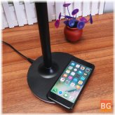 Qi Wireless Charger for Mobile Phones - 10W LED Table Reading Lamp
