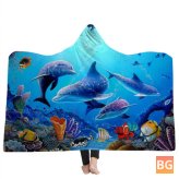 Ocean Hooded Wearable Blanket