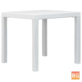 Table with Rattan Fabric Design