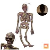 Halloween Party Decoration - Luminous Vocal Simulation Frame Skeleton Horrid Scare Scene Props Toys