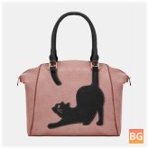 Large Capacity Cat Bag for Women - Faux Leather