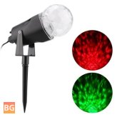 Rotating Crystal Ball LED Christmas Stage Light - Waterproof Outdoor Landscape Spotlight