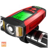 350LM Bicycle Light with USB Horn and LCD Screen