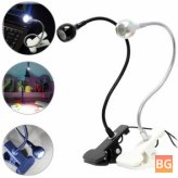 LED Desk Lamp with Clip-on Reading Light