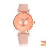 Rose Gold Wristwatch with Quartz Movement - Casual Style