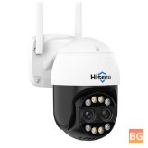 Hiseeu Dual Lens 4K Wifi PTZ Camera with Color Night Vision and AI Human Detection