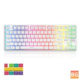 AJAZZ K870T 87 Keys RGB Mechanical Keyboard with Wireless Bluetooth and Type-C Wired Dual Mode