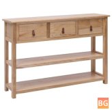 Wooden Sideboard with Shelves 115x30x76 cm