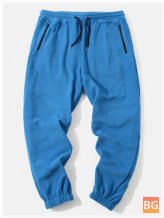 Solid color jogger pants for men