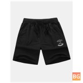 Zippered Pocket - Mens Shorts - Elastic Waistband - Athletic Shorts