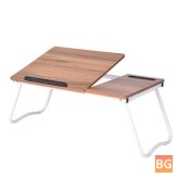 Laptop Desk Bed Table with Storage and Tablet Holder