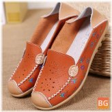 Flower Printing Loafers for Women