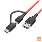 Fast Charging Cable for Mi10/Oneplus 7/P40/F1/S10/S10+ - 3ft 6ft
