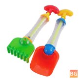 Toys for Children - digging sand shovel, rake and water Sprayer