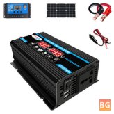 Solar Power Generation System 18W Solar Panel + 4000W Dual USB LCD Power Inverter 12V to 220V/110V 30A Solar Charge Controller 12V w/ One USB Charger Port Solar System